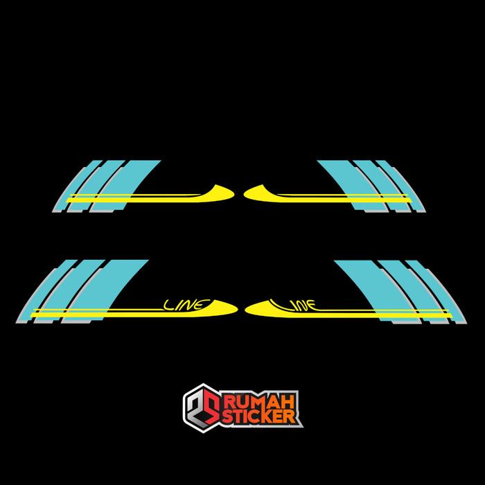 Sticker Stiker Cutting Striping Vespa Corsa Line Array