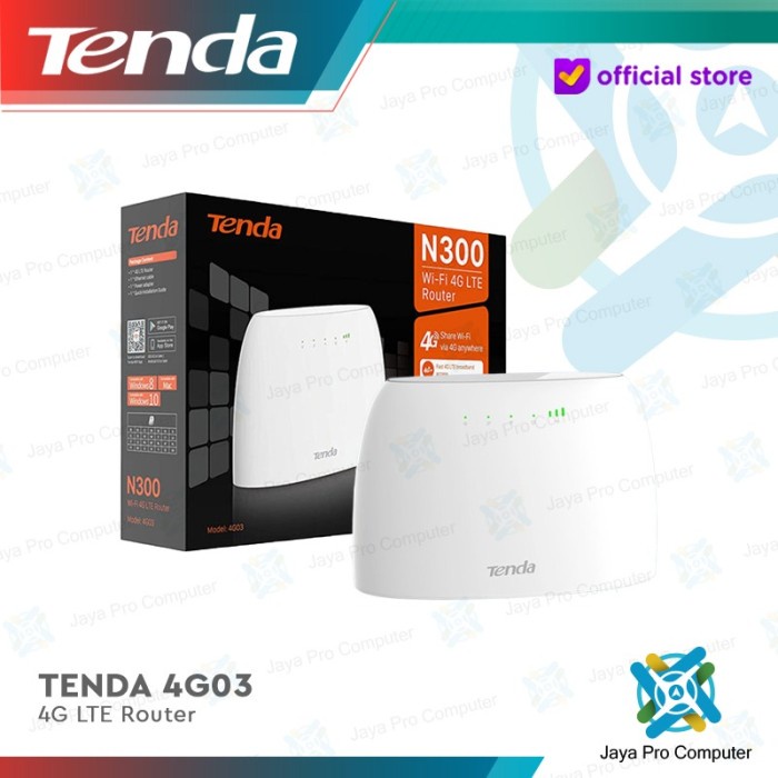 Terlaris Tenda 4G03 N300 4G-03 Modem Router Wifi 4G Lte Unlock All Operator