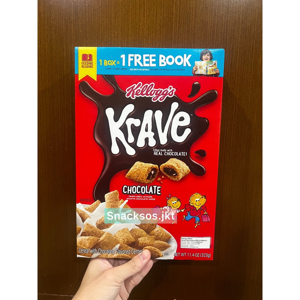 

KelloggS Krave Real Chocolate Cereal- Kelloggs Sereal