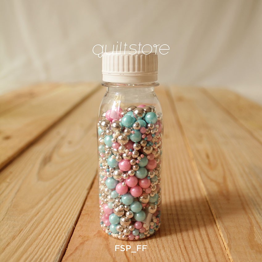 

Fsp_Ff Sprinkle Blue Pink Sier Hiasan Kue Gula Cake Decoration