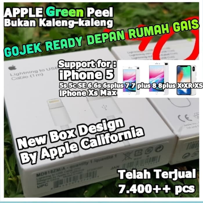 LIGHTNING KABEL DATA IPHONE 5 5S 6 6S 6+ 7 ORIGINAL CHARGER