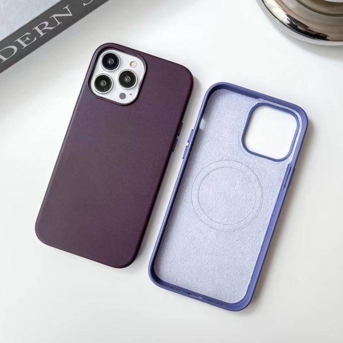 Casing Leather WITH MAGSAFE Apple Cover iPhone 12/12 Pro