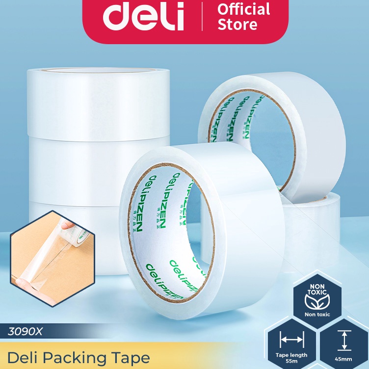 

✢Terkini➭ HT0J7 Deli Isolasi / Lakban Bening 45 mm x 60/100 yard x 48 Micron Isi 6 pcs Berkualitas 30901 30902 Q48 ➶Ready