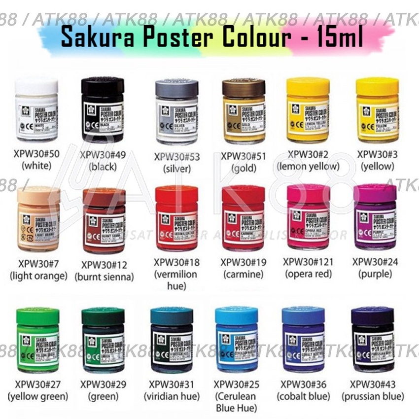 

[OH◆.5☑> Sakura Poster Colour / Cat Poster 15ml ( Warna Umum)langsung.kirim..