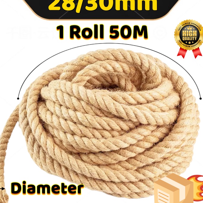 

[E3❦/O☆) Tali tambang besar 28-30mm Tarik tambang / tali tambang manila goni dadung tampar tali tambang kapal- tervirall..!