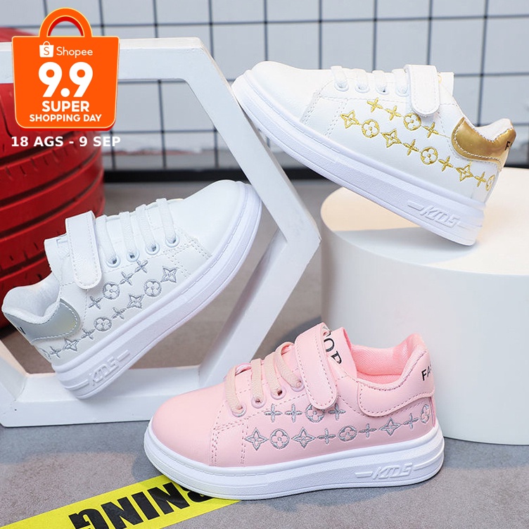 Trxs9S3e ukuran 26-37 Perempuan sneaker anak perempuan sepatu olahraga gadis kecil kualitas baik sep