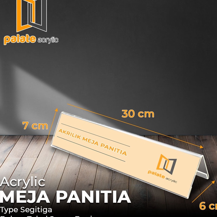 

(㊛ K✯XC] ACRYLIC / AKRILIK NAMA MEJA PANITIA 30x7cm BENTUK SEGITIGA- banyak dimiinati!