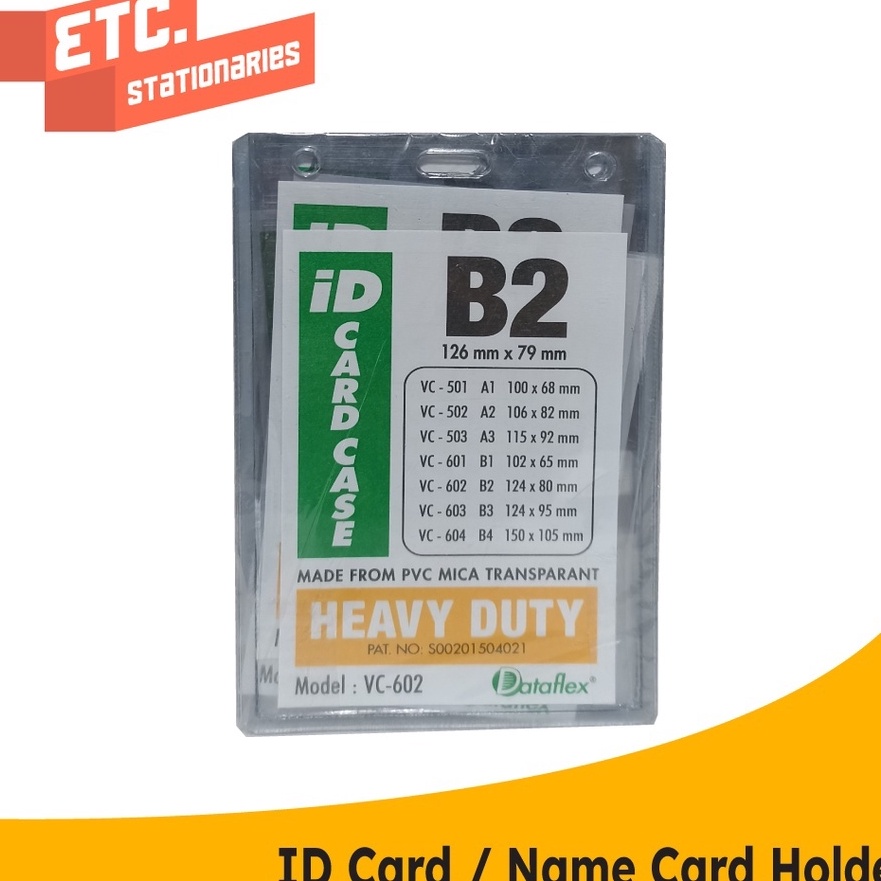 

[✉ J☎13L] Dataflex ID Card B2 Case Plastik Mika / Name Tag Holder VC-602- berkualiitas..