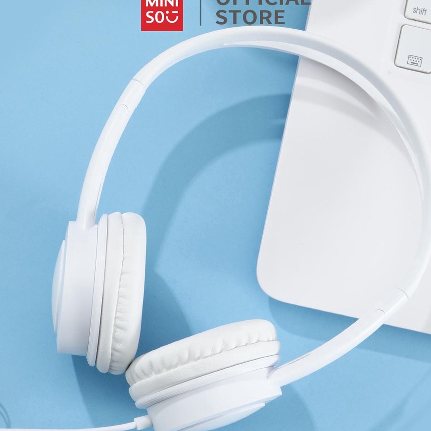 [H-S✮✯11> MINISO Headphone Headset Earphone On Ear Headphone Bando berkabel kecil dan indah Musik Pl