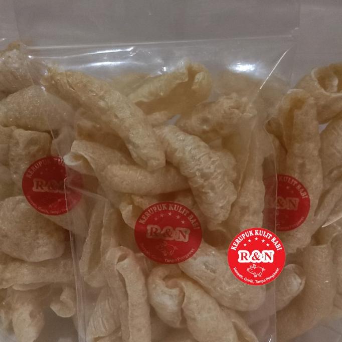 

BIG SALE KERUPUK KULIT BABI R&N (B2) CRUNCHY DAN ENAK. BERAT BERSIH 100 GRAM !!!!!