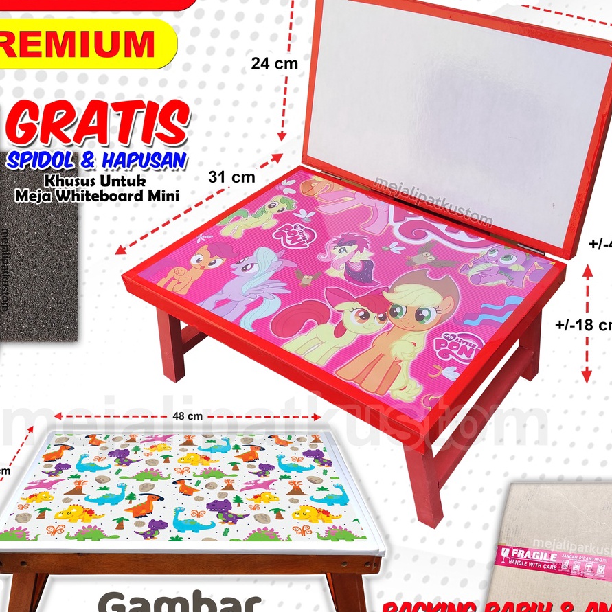 

[14O».O➤] Meja Belajar plus papan tulis Lipat Karakter Anak Minimalis gratis spidol dan penghapus gambar lapis plastik packing kardussiaap.dikirim.