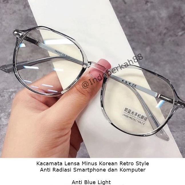 Serbu sekarangP5b5A Kacamata Minus Fashion Korea Anti Blue Light anti Radiasi Smartphone dan Laptop 