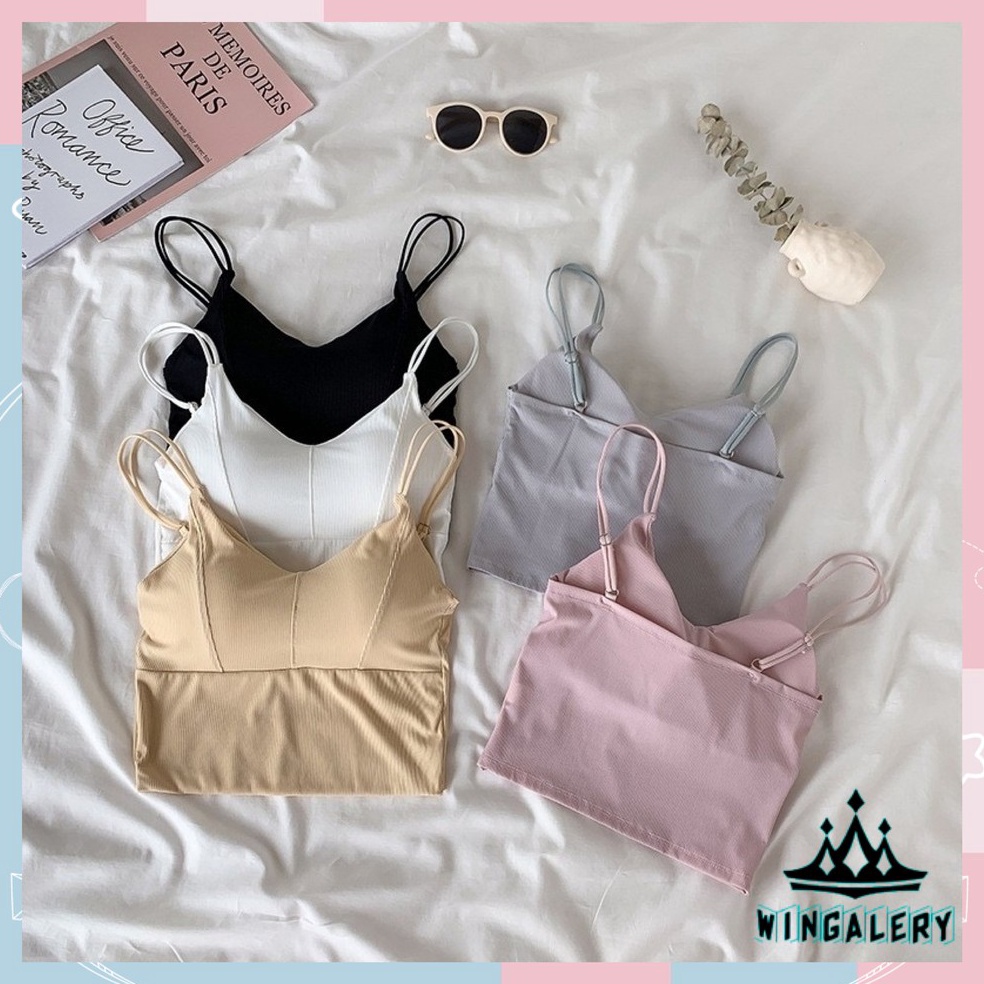ready.. WINGALERY Crop Top Tanktop fashion wanita tanpa kawat bh pakaian dalam wanita 1051