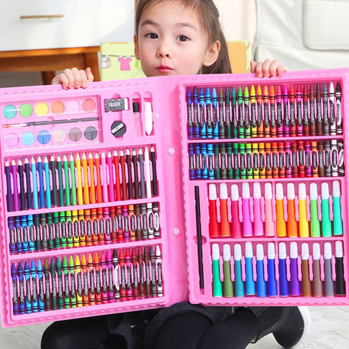 

[O3»/K♥> Alat Lukis Art set Isi 150 Pcs Pensil Warna Set Anak Crayon- trending..