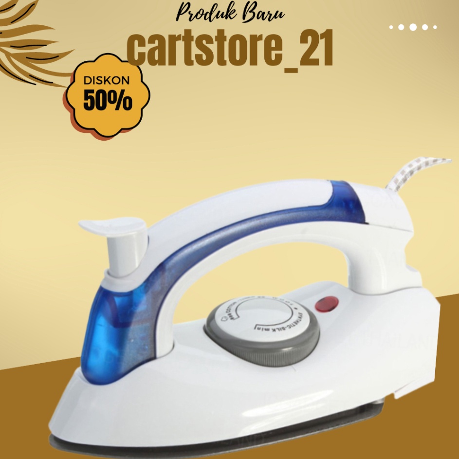 ｀ QJ setrika SETRIKA UAP LIPAT MINI - Travel Steam Iron Setrika Uap Philips Steamer Original BISA CO