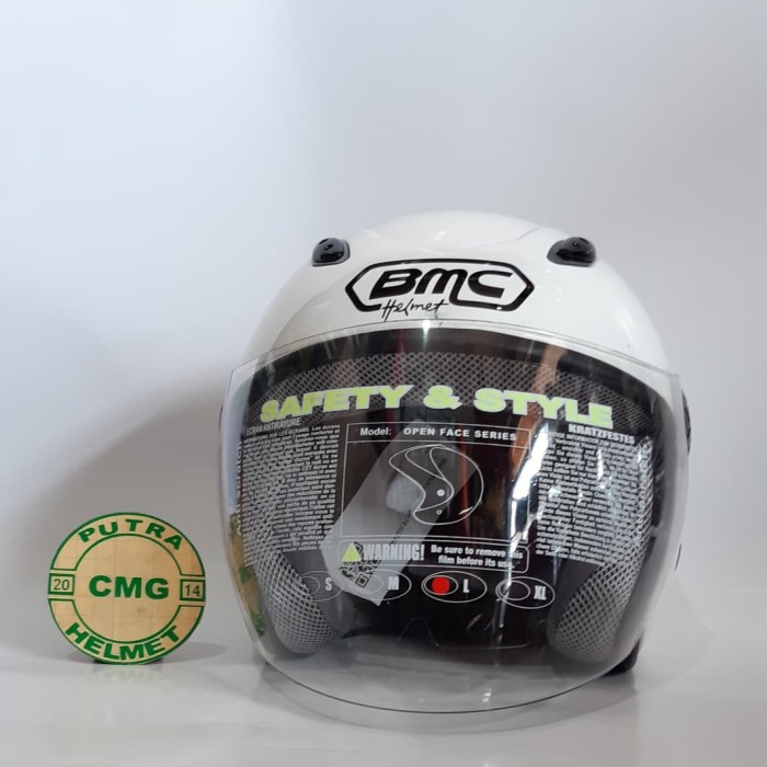 Helm Bmc Milan Putih White Solid