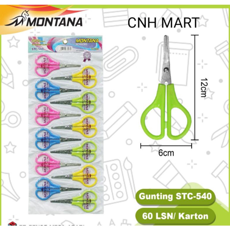 

[PROMO NV5X] Montana scissors / Gunting montana STC-540 / harga per 12 pcs Discount