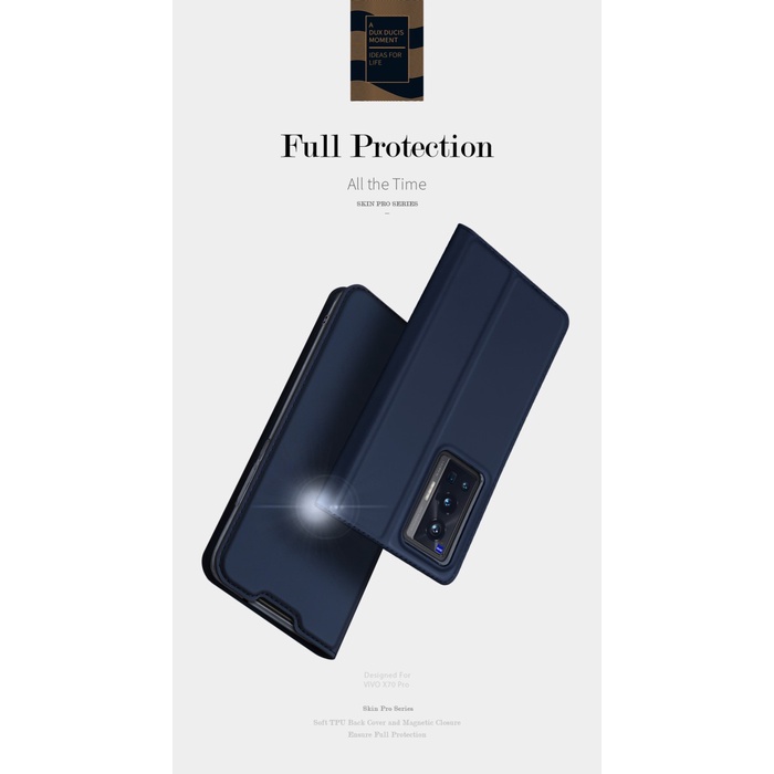Terlaris Flipco Dux Ducis Skin Pro Flip Cover Case Vivo X70 Pro