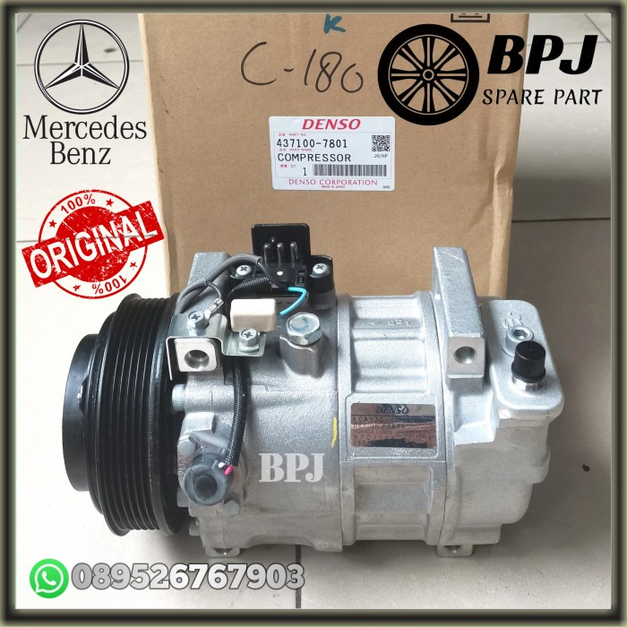 Ready Stok Compressor Kompresor Ac Mercy C180 W202 1994 Kaki 4 Asli Ori Denso Kode 064