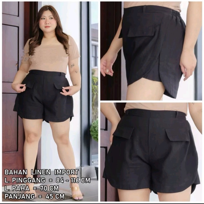 Manchu Hotpants Big Size / Celana Pendek Wanita Jumbo / Xxxl Hot Pants