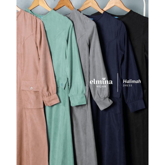 TERLARIS - GAMIS SYARI HALIMAH DRESS BY ELMINA HIJAB