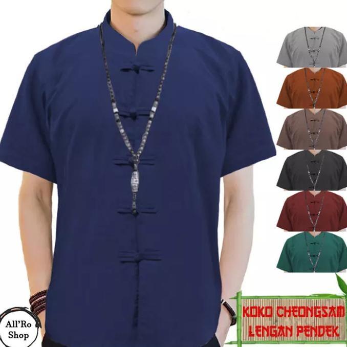 TERLARIS - CHEONG SAM BAJU KOKO PRIA LENGAN PENDEK KOKO CHEONGSAM IPMAN ARS