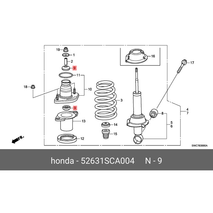 Support Karet Suport Shock CRV GEN3 GEN4 2007-2017 Original best deal