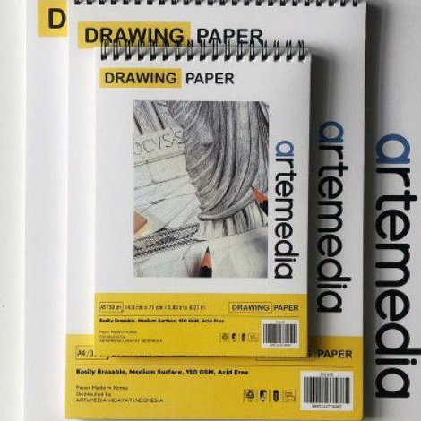 

[PROMO N2ND] artemedia spiral sketch book A5/A4 150gsm 30sht 168