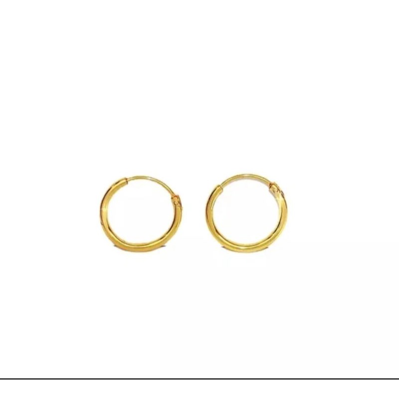 Anting gipsi polos anak titanium gold anti luntur