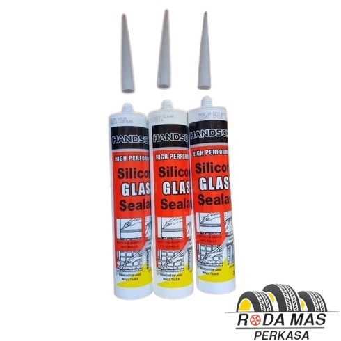 

jvva -80 HANDSOM LEM Silicone Sealent Kaca Acetic Silen White, Black, Clear - White RMP JBD