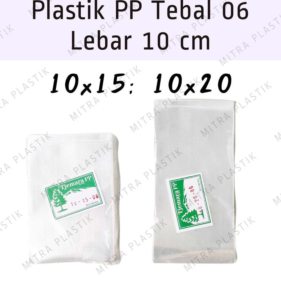 

[PROMO HJJ4] Plastik PP Lebar 10 Tebal 06 10x15 10x20 Kantong Bening Transparan 182