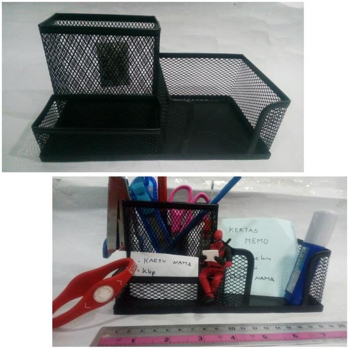 

Tempat Alat Tulis pensil pulpen kertas di meja kantor / meja belajar