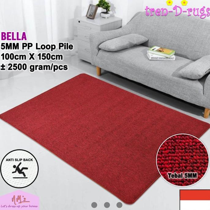 Karpet polos permadani lantai ruang tamu kamar anti slip minimalis