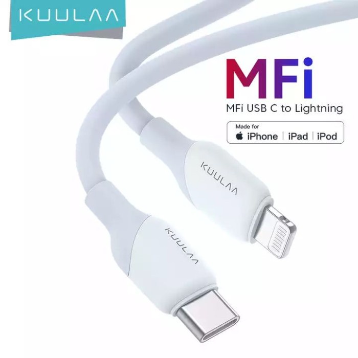 KUULAA KL-X58 MFI USB C TO IPHONE LIGHTNING SOFT SILICONE CABLE 1M