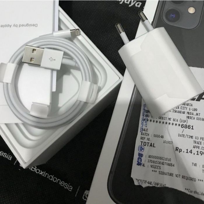 KABEL + ADAPTOR ORIGINAL IPHONE 11 COPOTAN IBOX