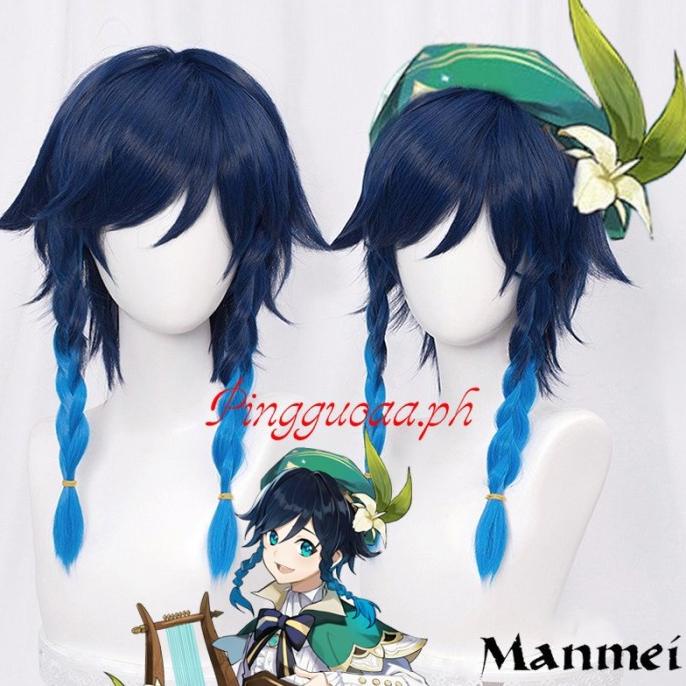 Wig Cosplay Anime Game Venti Genshin Impact Cosplay - Venti Wig