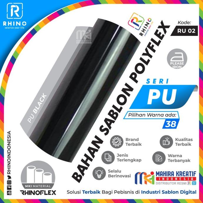 RHINOFLEX Polyflex Korea / poly flex PU Hitam - Black