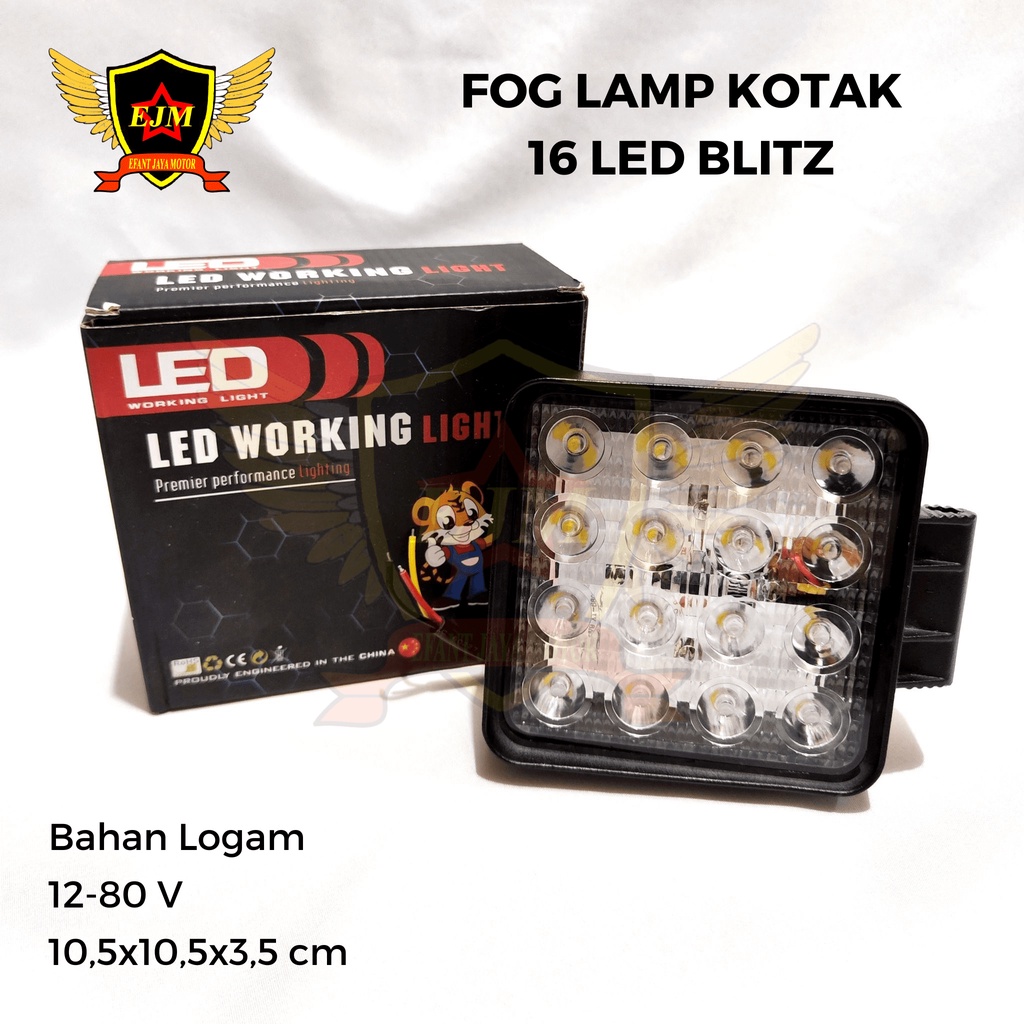 Fog Lamp / Lampu Sorot Kerja Kotak 16 LED Blitz