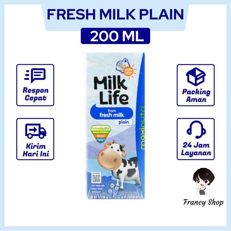 

Milk Life UHT Susu Segar Plain 200 ml