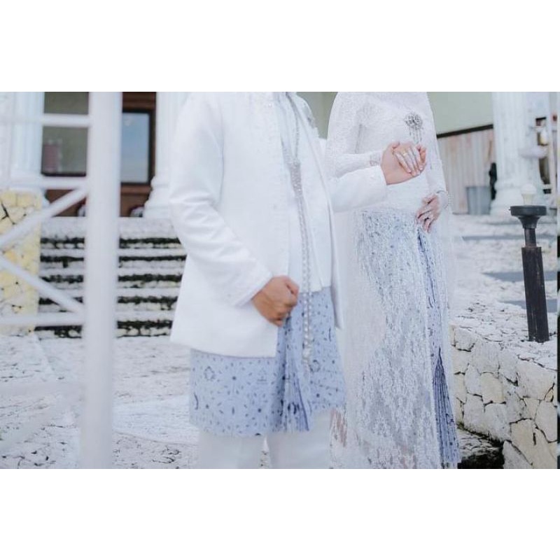 Kain Batik Lembaran Sidomukti Putih Akad Nikah Pengantin