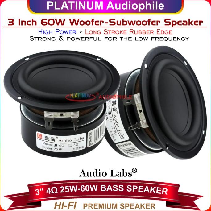 Best Seller Speaker 3 Inch Subwoofer Woofer Bass 4 Ohm 3" 3 In Hifi Audio Labs