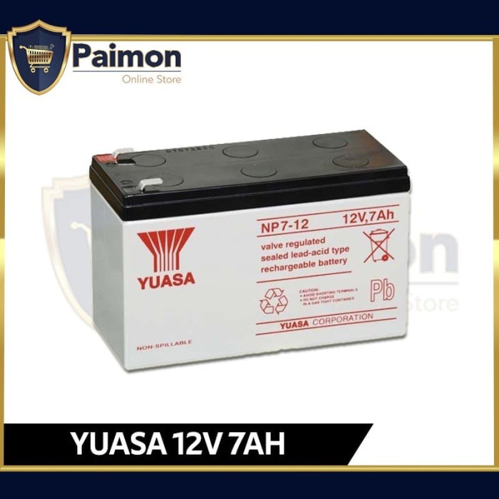 Yuasa aki kering 12V 7 Ah