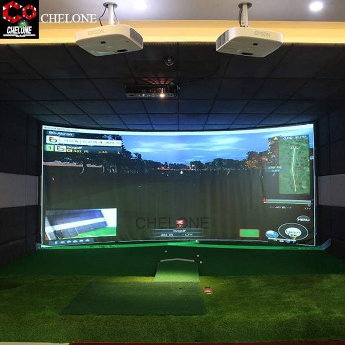 Terlaris Layar Proyeksi Display Simulator Golf Indoor Target Latihan Golf