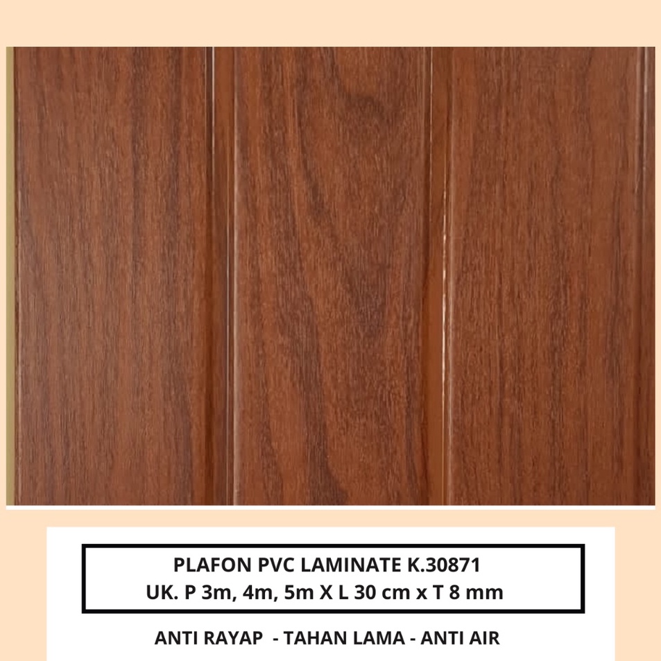 [KODE J9KPL] Plafon PVC Motif LAMINATE Tipe K.30871 /Plafon PVC Murah/Sale Plafon PVC/RESI PLAFON PV