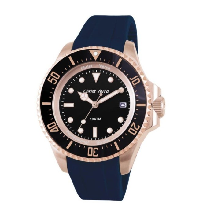 Jam Tangan CHRIST VERRA Pria Original CV 71637G-35 BLK