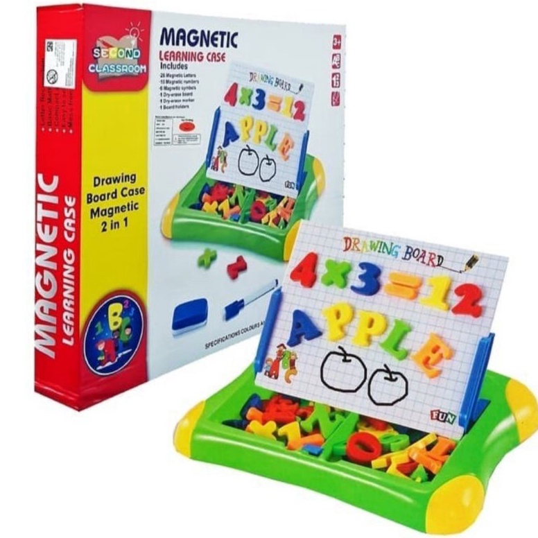 

Stok terbatas!.. 2in1 magnetic learning case papan tulis magnet ABC ZCV