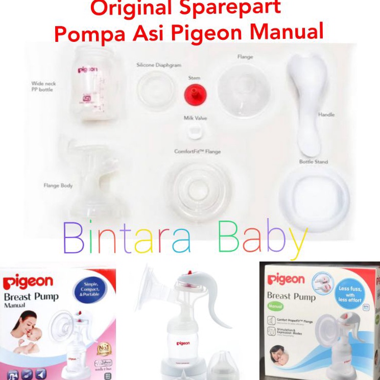 -BBb Pigeon Sparepart Pompa Asi Pigeon Breast pump Manual Original / Corong Pigeon Manual Tuas Handl