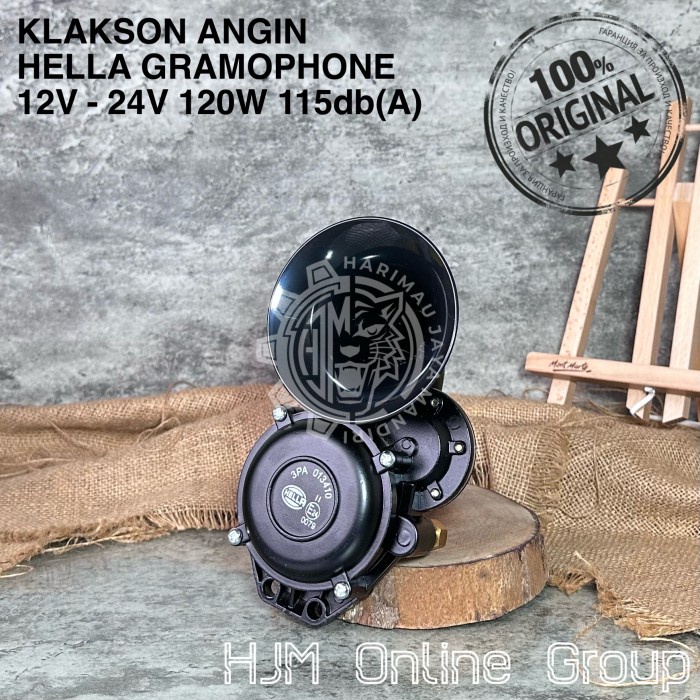 KLAKSON ANGIN HELLA AIR HORN GRAMOPHONE TRUCK SCANIA VOLVO 12V - 24V star