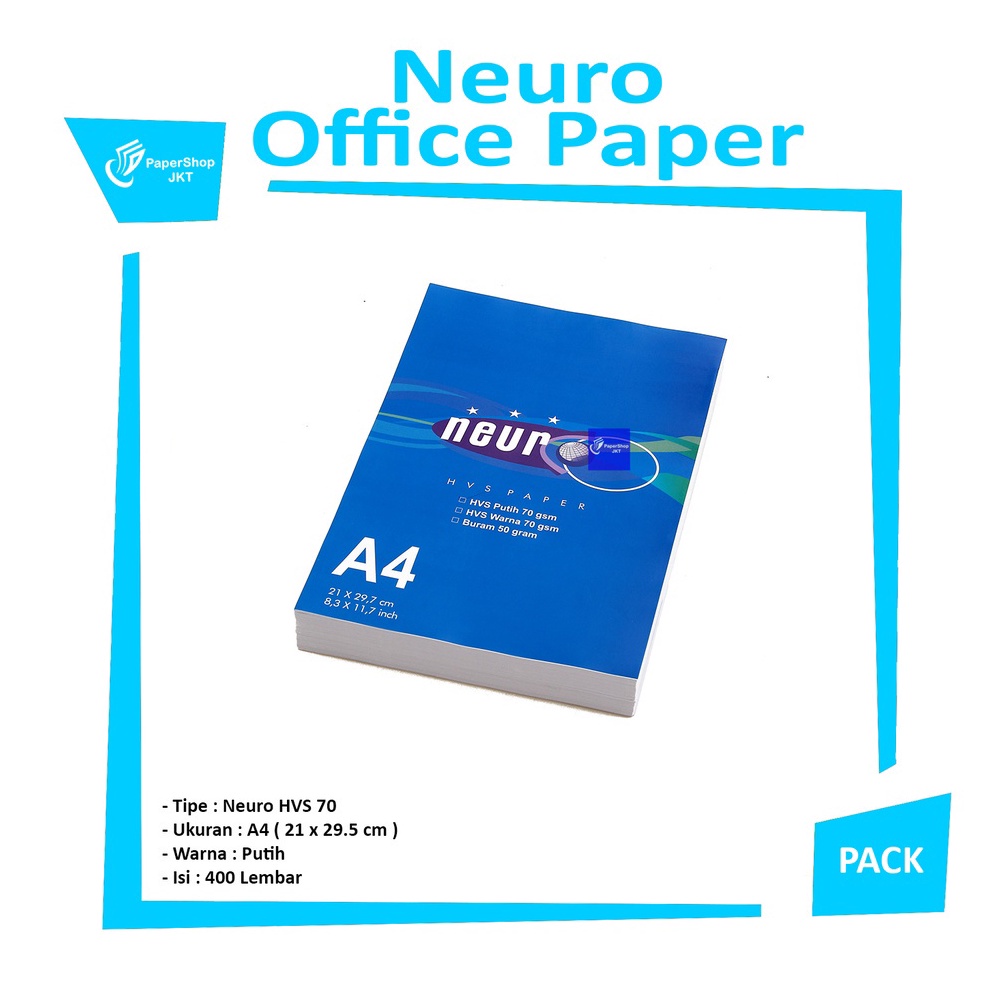 

Termurah NEURO - Kertas Fotokopi A4 70 Gram Putih - Pack