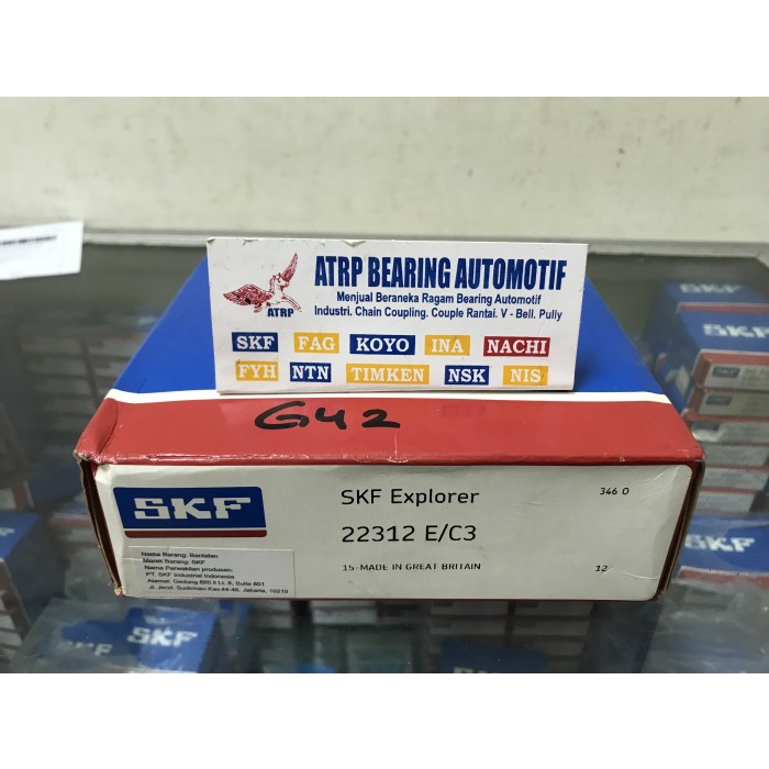 SPHERICAL BEARING 22312 E/C3 SKF ORIGINAL terpopuler